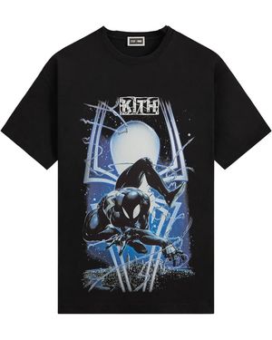 Kith Marvel Symbiote Spiderman Vintage T-Shirt Khm034326 001" - Black