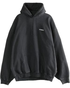 Vetements Iconic Logo Hoodie Me76Hd137B Blac" - Black