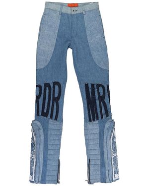 Who Decides War Mrdr Moto Denim Jeans Mrdr Moto Denim" - Black
