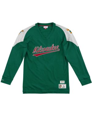 Mitchell & Ness Nba Team Inspired Long Sleeve "Milwaukee Bucks - Green
