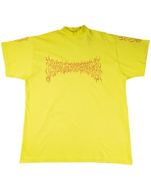 Balenciaga Oversized T-Shirt 739028 Tpvn5 7175" - Yellow