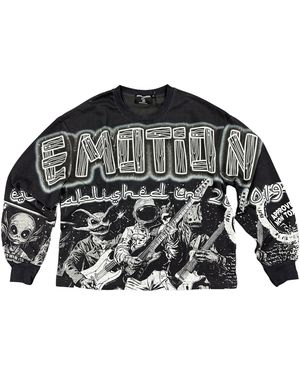 Mixed Emotions Astro Long Sleeves Sweatshirt Mixe040" - Black