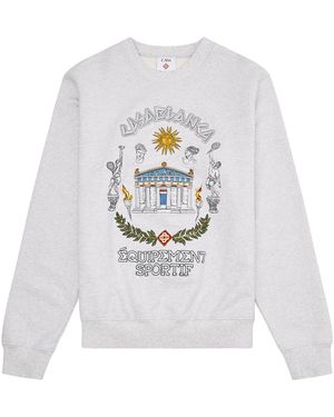CASABLANCA Le Temple Du Sport Embroidered Sweatshirt Mps25 Jtp 293 05" - Black