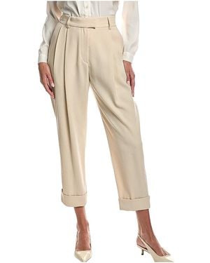 Brunello Cucinelli Wool Blend Pleated Trousers "Buttercream" Brun1878" - Black