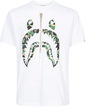 A Bathing Ape Abc Camo Shark T-Shirt 001Tei801006Mwh000Whxgr" - Black