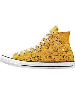 Converse Chuck Taylor All Star High "Archive Paint Splatter Amarillo" A00467F" - Yellow