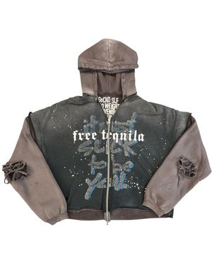 Secnd Slf Free Tequila Zip Hoodie Freezh-Blk" - Black