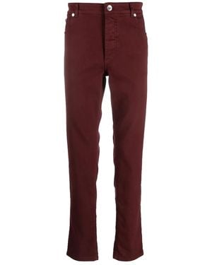 Brunello Cucinelli Straight-Leg Trousers "Burgundy" M277Pd3210_C7388" - Black