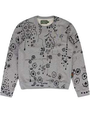 DENIM TEARS Irak Tears Crewneck Dt859" - Black