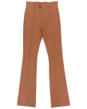 Amiri Flare Leather Dress Trousers W0M09290Leror" - Black
