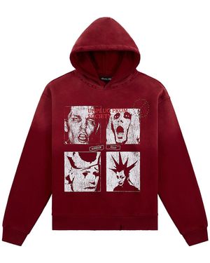Boredom Kills Unplug Hoodie Bk020" - Red