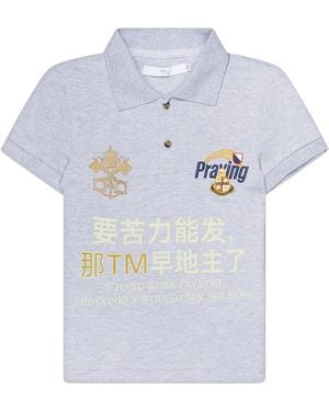 PRAYING Hard Work Polo Shirt Wash" Pray242177" - Black