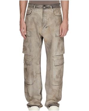 Rick Owens Double Cargo Jeans Du01F4361Dst34" - Black