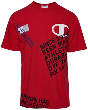 Champion Heritage Graphic T-Shirt "Team" T1919G 2Wc" - Red
