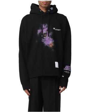 Maison Mihara Yasuhiro Face Logo Hooded Sweatshirt "Champion - Black