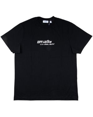 Off-White c/o Virgil Abloh Cryst Croco Slim Fit Tee 44Owos26T070 001" - Black