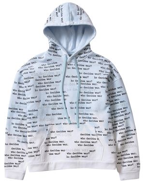 Who Decides War Scripture Pullover Hoodie T2Stedbq" - Black