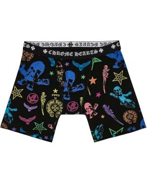 Chrome Hearts Foti Print Long Boxer Brief Chrm1389" - Black