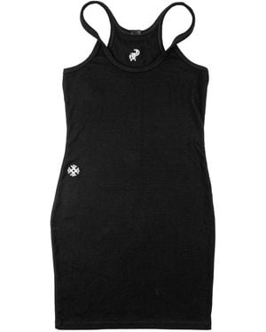 Chrome Hearts Bad Seed Ch Embroidered Ribbed Dress Chrm1955" - Black