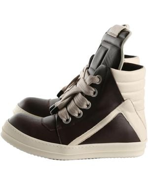 Rick Owens Jumbolace Geobasket "Macassar Milk Milk" Ru01F2898 Lcow2 5311" - Black