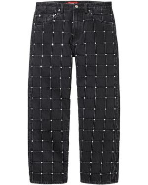 Supreme Studded Seam Loose Fit Jean "Ss25 - Black