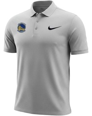 Nike Nba Gs Warriors Breathe Heather Polo Wolf (Golf) "Wolf" Gm1004 Wolf" - Black