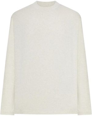 Fear Of God Embroidered Classic Long Sleeve T-Shirt "Oatmeal Heather" 125Ho254202F" - Black