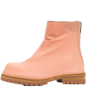 424 Marathon Zipped Boots 35Q08_236578_Pink" - Black