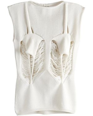 Rick Owens Maglia Tanja Top "Natural" Ro02E4664 Kwvhwp 21" - Black