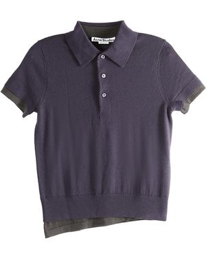 Acne Studios Polo Knit Shirt Fn Wn Knit000967" - Black