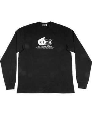 Kith New York To The World Longsleeve Khm034459 001" - Black