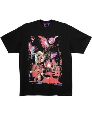 Vlone(GOAT) Juice Wrld Cosmic Racer Logo Short Sleeve T-Shirt Vl0037" - Black