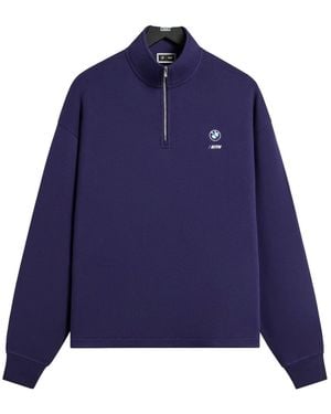 Kith Bmw Nelson Quarter Zip "Techno" Khmg030028 599" - Blue
