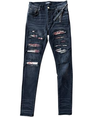 Amiri Tie-Dye Patch Thrasher Jeans "Aged" Ss22Mds006 023 Aged" - Black