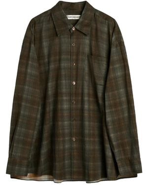 Our Legacy Check Print Borrowed Shirt M4262Bmc" - Black