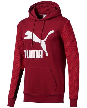 PUMA Classics Graphic Hoodie Aop "Rhubarb" 595265 27" - Red