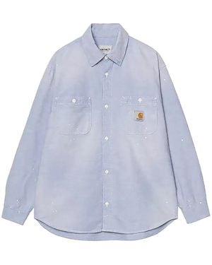Carhartt Splatterlong-Sleeve Painter Shirt Worn Used" I036919 01 0L" - Blue