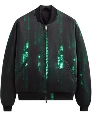 Kith For The Matrix Vance Satin Bomber Jacket Khm011277 001" - Black