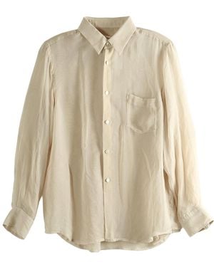 Comme des Garçons Sheer Oversized Fit Shirt Gq B002 051" - Black