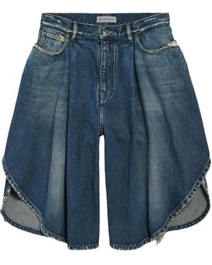 Balenciaga Tulipe Bermuda Shorts "Dark Ocean" 872219 Trw61 4060" - Blue