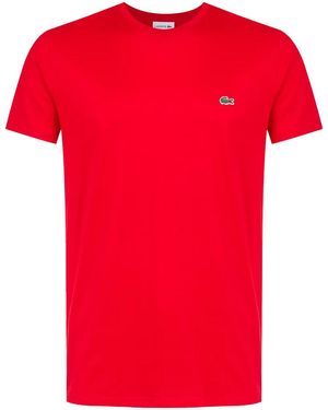 Lacoste Crew Neck Pima Cotton Jersey T-Shirt Th6709 51 240" - Red