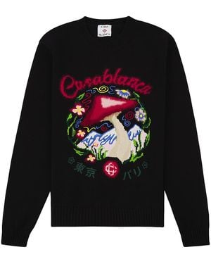 CASABLANCA Mushroom Emblem Jumper Mpf25 Kw 1118 01" - Black