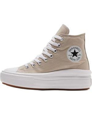 Converse Chuck Taylor All Star Move Hi "Beach Stone" A04365C" - Black
