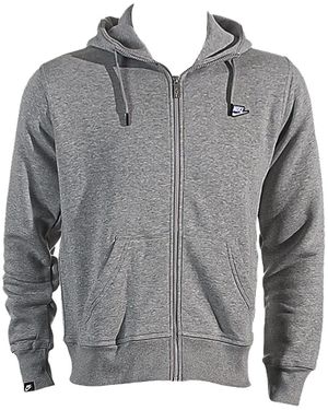 Nike Brushed Fleece Zip Hoodie "Heather 502638 063" - Black