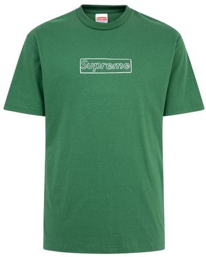 Supreme Kaws Chalk Logo T-Shirt "Ss21" Su10635" - Green