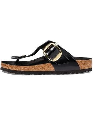 Birkenstock Gizeh Big Buckle "Natural Leather Patent - Black