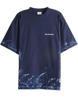 Balenciaga Medium Fit T-Shirt 764235 Tuvj7 8065" - Blue