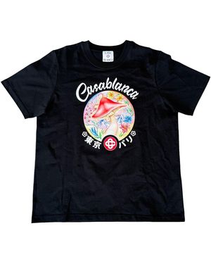 CASABLANCA Mushroom Graphic T-Shirt & Mpf25-It5-001-05" - Black