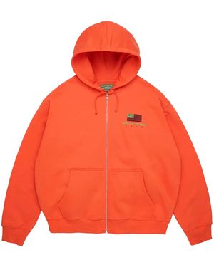 DENIM TEARS Pan African Zip Hoodie Dt918" - Red