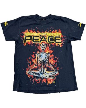 HELLSTAR Inner Peace Skeleton Ss T-Shirt Hsr067" - Black